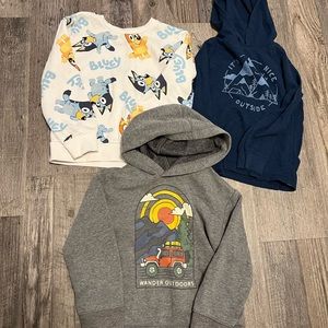 Boys sweatshirt/hoodie bundle Bluey